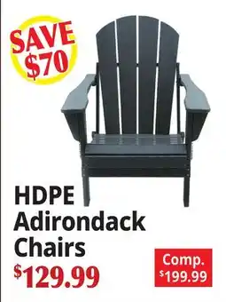 Ocean State Job Lot HDPE Adirondack Chairs offer