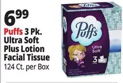 Ocean State Job Lot Puffs 3 Pk. Ultra Soft Plus Lotion Facial Tissue offer