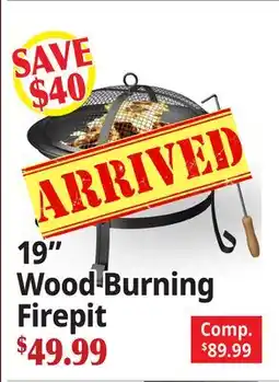 Ocean State Job Lot 19 Wood Burning Firepit offer