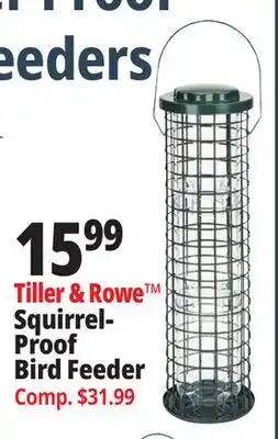 Ocean State Job Lot Tiller & Rowe Squirrel-Proof Bird Feeder offer