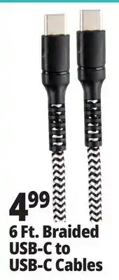 Ocean State Job Lot TechBunch Type-C to USB Type-C Charging Cable 6' offer