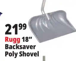 Ocean State Job Lot RUGG 18 Backsaver Snow Shovel offer