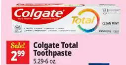 Ocean State Job Lot Colgate Total Clean Mint Toothpaste 6 oz offer