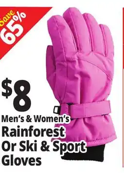 Ocean State Job Lot Men's & Women's Rainforest Or Ski & Sport Gloves offer