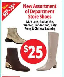 Ocean State Job Lot Muk Luks, Avalanche, Wanted, London Fog, Katy Perry & Chinese Laundry offer