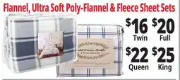 Ocean State Job Lot Flannel, Ultra Soft Poly-Flannel & Fleece Sheet Sets offer