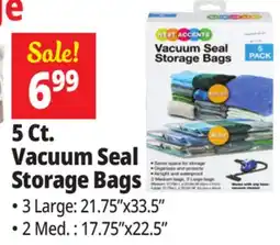 Ocean State Job Lot 5 Ct. Vacuum Seal Storage Bags offer