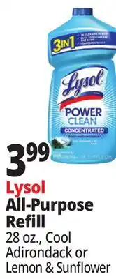 Ocean State Job Lot Lysol All-Purpose Refill offer