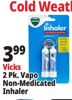 Ocean State Job Lot Vicks Non-Medicated Portable Nasal Inhaler 2 Count offer