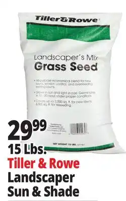 Ocean State Job Lot Tiller & Rowe Landscaper's Sun & Shade Grass Seed offer