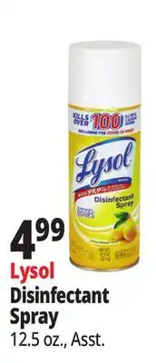 Ocean State Job Lot Lysol Disinfectant Spray Lemon Breeze Scent 12.5 oz offer