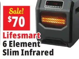 Ocean State Job Lot Lifesmart 6 Element Infrared Heater with Front Air Intake offer