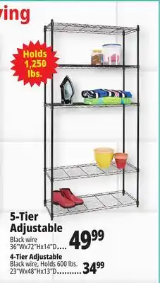 Ocean State Job Lot 5-Tier Household Wire Shelving offer
