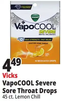 Ocean State Job Lot Vicks VapoCOOL Severe Sore Throat Drops offer