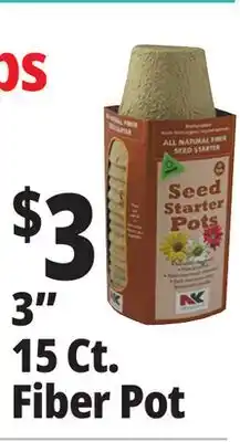 Ocean State Job Lot NK Lawn & Garden All Natural Fiber 3 Round Seed Starter Pots 15 Pots offer