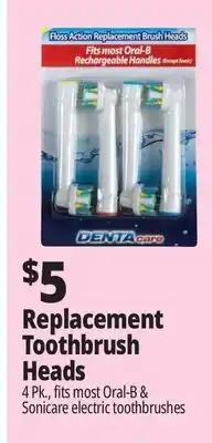 Ocean State Job Lot Dentacare Flexisoft Replacement Brush Heads 4 Count offer