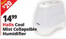 Ocean State Job Lot HALLS Collapsible Cool Mist Humidifier offer