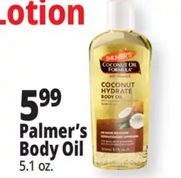 Ocean State Job Lot Palmer's Coconut Hydrate Body Oil 5.1 fl oz offer