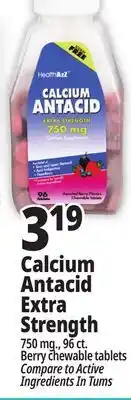 Ocean State Job Lot Calcium Antacid 750 mg Tablets 96 Count offer