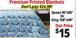 Ocean State Job Lot Premium Printed Blankets offer