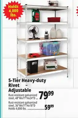 Ocean State Job Lot 5-Tier Heavy-duty Rivet Adjustable offer