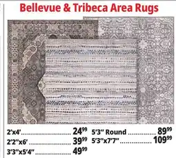 Ocean State Job Lot Bellevue & Tribeca Rugs offer