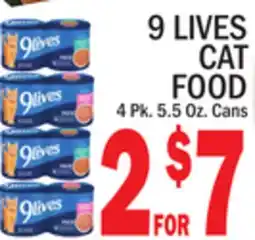 C Town 9 LIVES CAT FOOD offer
