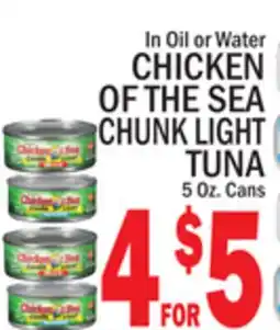 C Town CHICKEN OF THE SEA CHUNK LIGHT TUNA offer