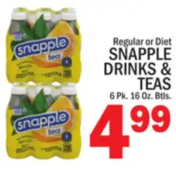 C Town SNAPPLE DRINKS & TEAS offer