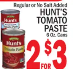 C Town HUNT'S TOMATO PASTE offer