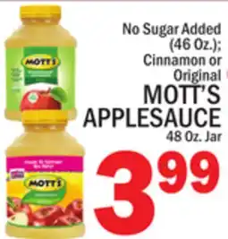 C Town MOTT'S APPLESAUCE 48 Oz. Jar offer