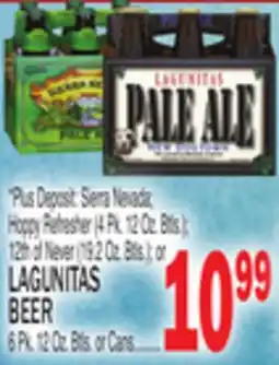 C Town LAGUNITAS BEER 6 Pk. 12 Oz. Btls. or Cans offer