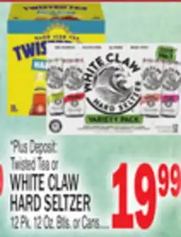 C Town WHITE CLAW HARD SELTZER 12 Pk. 12 Oz. Btls. or Cans offer
