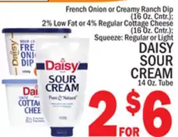 C Town DAISY SOUR CREAM 14 Oz. Tube offer