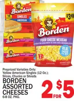 C Town BORDEN ASSORTED CHEESES 6-8 OZ. PKG offer