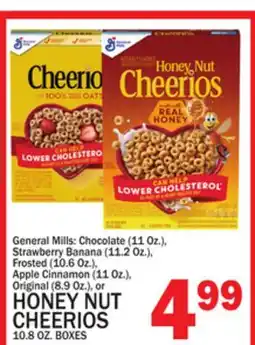 C Town GENERAL MILLS HONEY NUT CHEERIOS 10.8 OZ. BOXES offer
