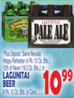 Bravo Supermarkets LAGUNITAS BEER 6 Pk. 12 Oz. Btls. or Cans offer