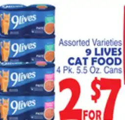 Bravo Supermarkets 9 LIVES CAT FOOD offer