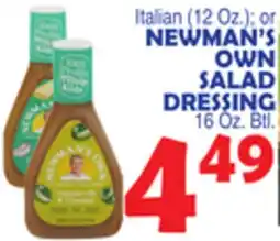 Bravo Supermarkets NEWMAN'S OWN SALAD DRESSING offer