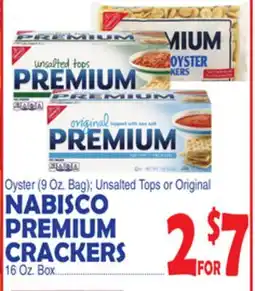Bravo Supermarkets NABISCO PREMIUM CRACKERS 16 Oz. Box offer