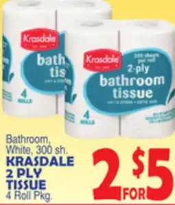 Bravo Supermarkets KRASDALE 2 PLY TISSUE offer