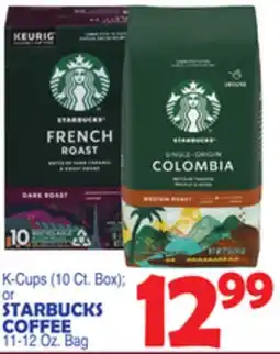 Bravo Supermarkets STARBUCKS COFFEE 11-12 Oz. Bag offer