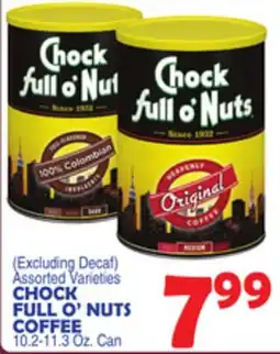 Bravo Supermarkets CHOCK FULL O' NUTS COFFEE offer