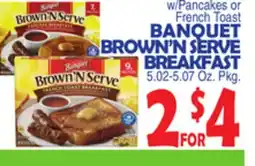 Bravo Supermarkets BANQUET BROWN'N SERVE BREAKFAST offer