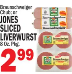Bravo Supermarkets JONES SLICED LIVERWURST offer