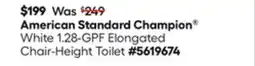 Lowe's White 1.28-GPF Elongated Chair-Height Toilet offer