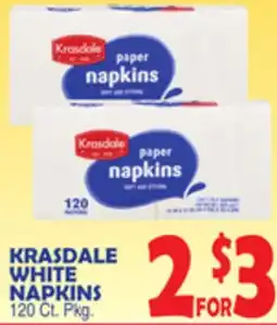 Bravo Supermarkets KRASDALE WHITE NAPKINS offer