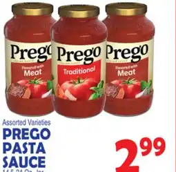 Bravo Supermarkets PREGO PASTA SAUCE offer