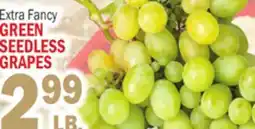 Bravo Supermarkets GREEN SEEDLESS GRAPES offer