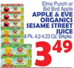 Bravo Supermarkets APPLE & EVE ORGANICS SESAME STREET JUICE offer
